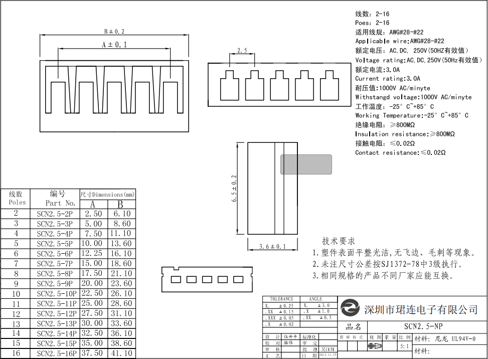 間距2.54-SCN直針